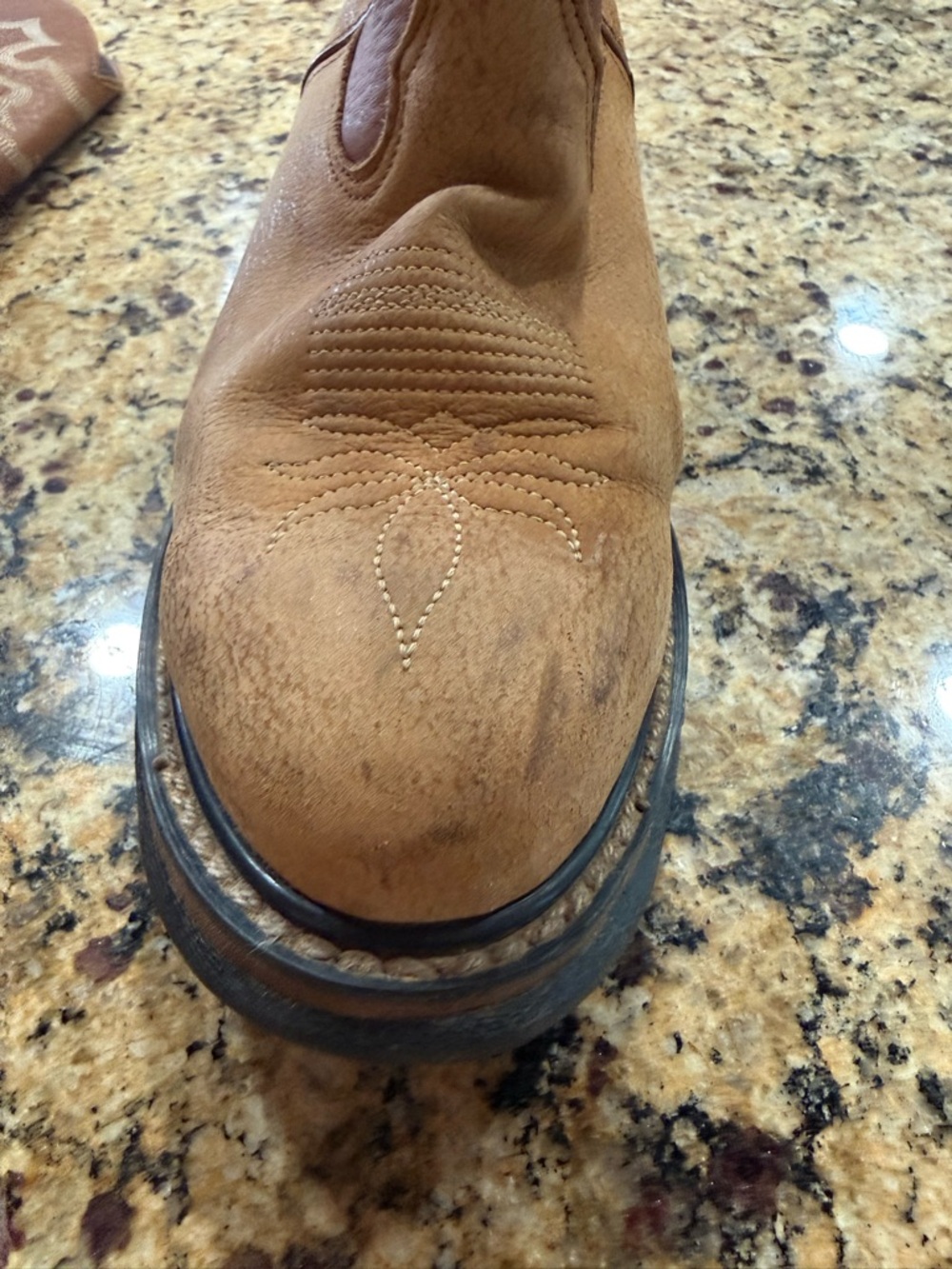 Rocky Two-Tone Brown and Tan Western Cowboy Boots - Picture 4 of 7